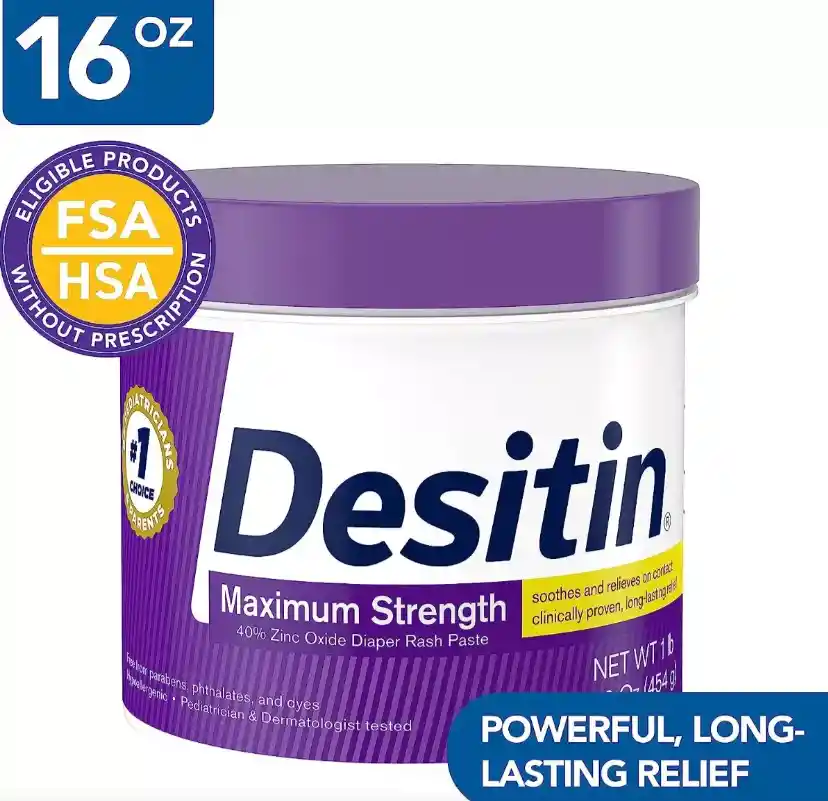 Desitin Bebe Máxima Potencia Morada Crema Original 16oz 1lb