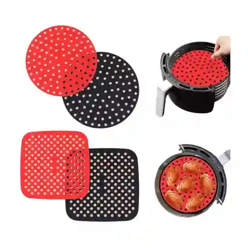 Tapete Antiadherente De Silicona Para Air Fryer 21.5 Cm