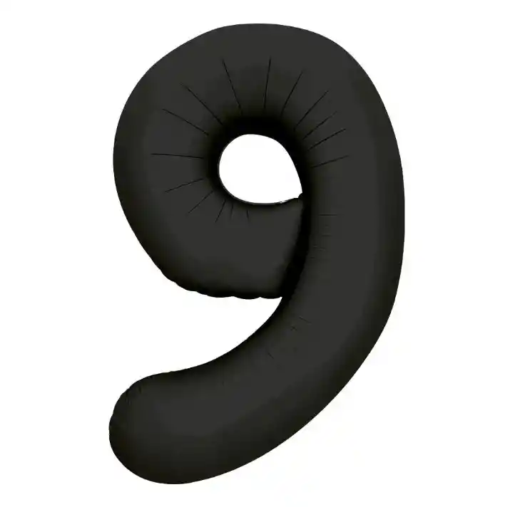 Globo Metalizado # 9 Negro 32" Sempertex