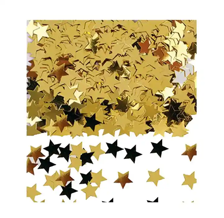 Confetti Para Mesa Metalizado Estrellas Doradas X 15 Gr Sempertex