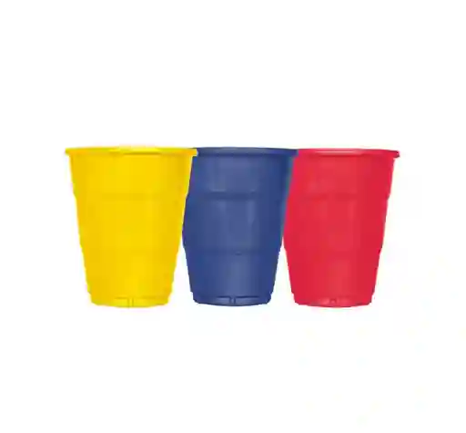 Vaso Deluxe Oxo 7 Oz Tricolor X 10 Unidades Sempertex