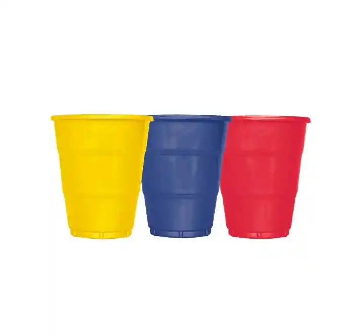 Vaso Deluxe Oxo 7 Oz Tricolor X 10 Unidades Sempertex