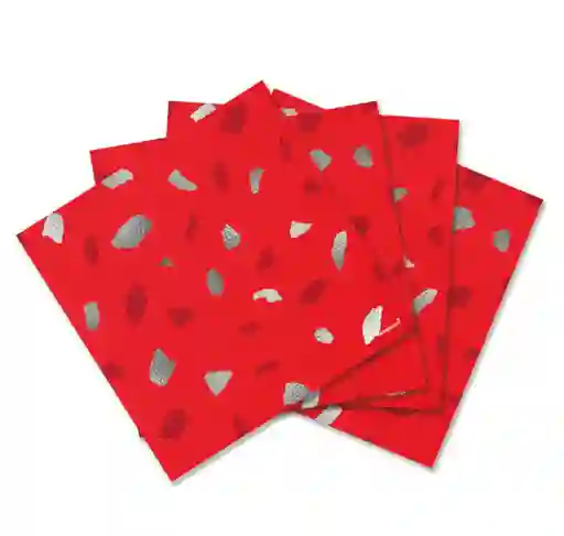 Servilleta Pequeña Terrazo Rojo X 16 Unidades