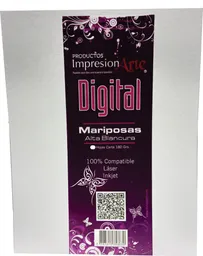 Cartulina Texturizada Mariposas O Farfalle Tamaño Carta 180gr X 5und