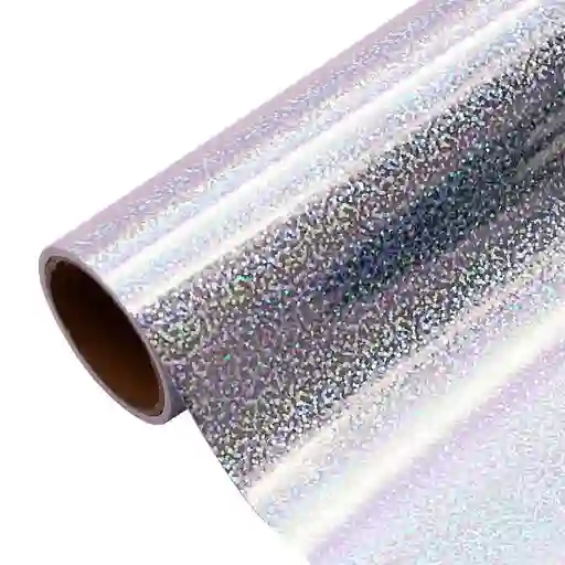 Papel Metalizado Holografico Plateado