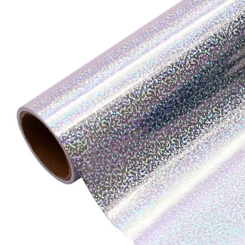 Papel Metalizado Holografico Plateado