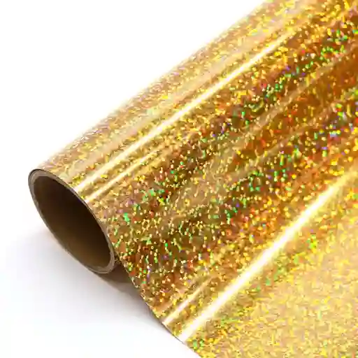 Papel Metalizado Holografico Dorado