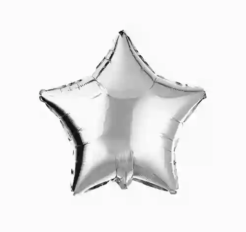 Globo Metalizado Estrella Plateada “9”
