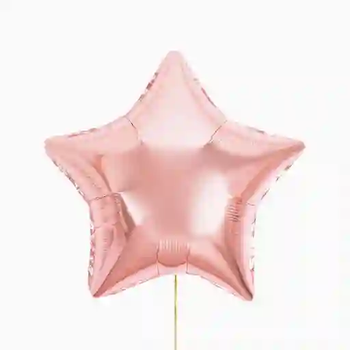 Globo Metalizado Estrella Oro Rosa “9”