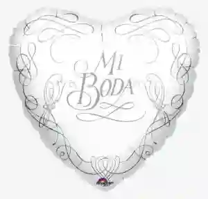 Globo Metalizado Corazon Mi Boda “18”