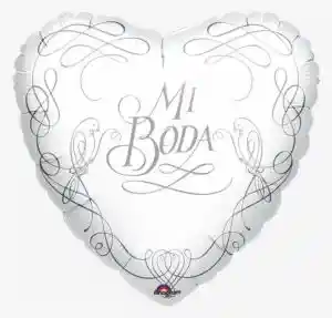 Globo Metalizado Corazon Mi Boda “18”