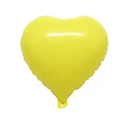 Globo Metalizado Corazon Amarillo Neon “18”