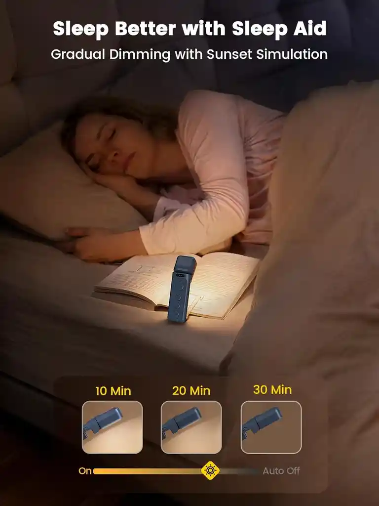Mini Lampara Inalambrica Usb C Noche Lectura Libro Portatil