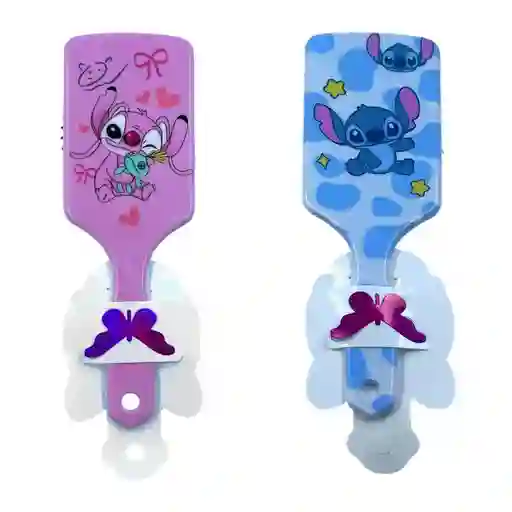 Cepillo Rectangular De Plastico Con Diseño De Stitch Para Cabello