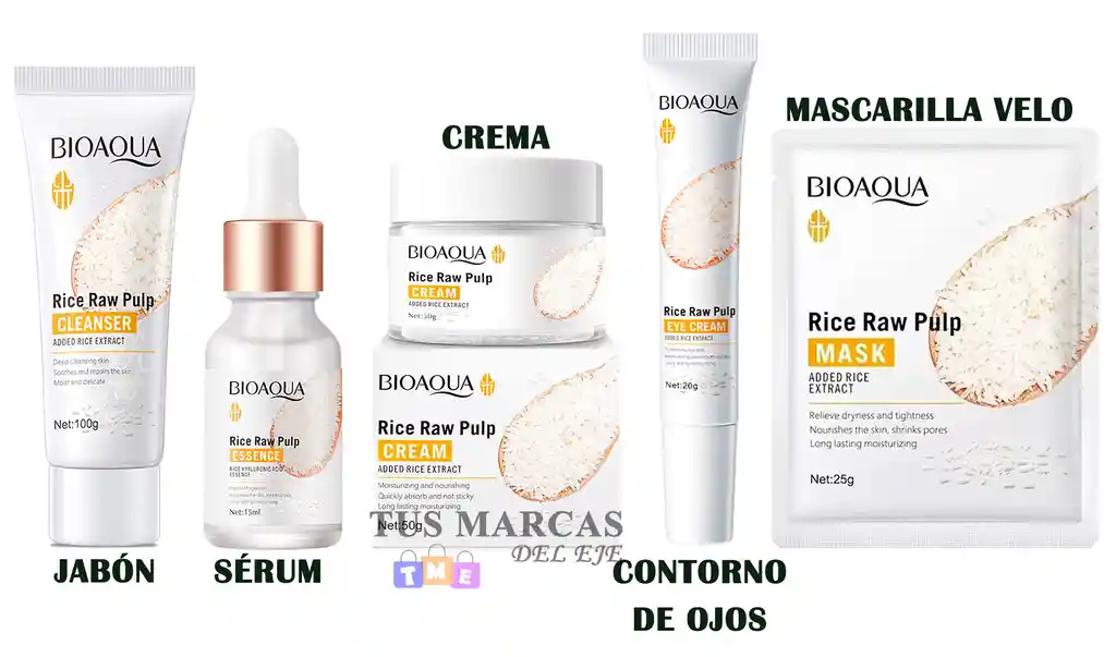 Kit De Arroz Aclarador Bioaqua Acla X 5 Unid