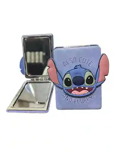 Espejo Maquillaje Portatiles Doble Con Diseño De Stitch