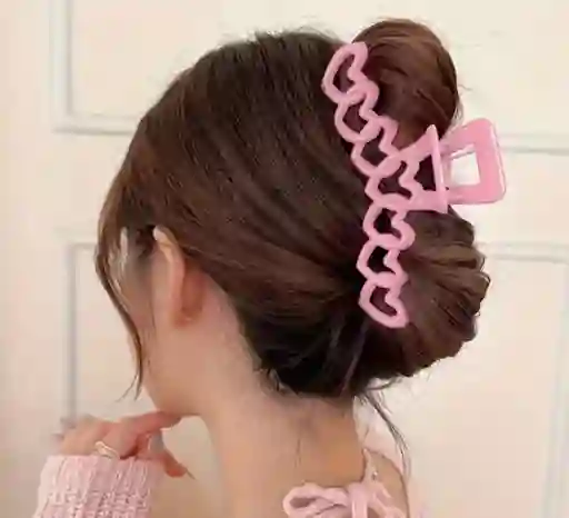 Pinza Para El Cabello Rosada