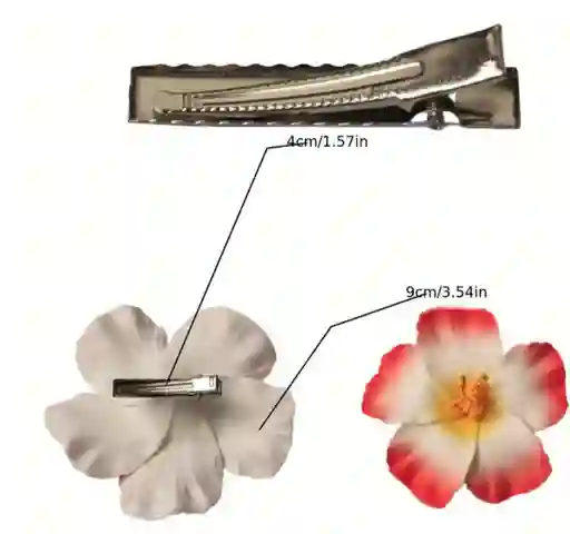 Accesorio Para El Cabello Flor X 1unidad Roja