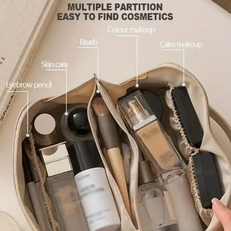 Bolsa Para Cosméticos - Neceser De Maquillaje Cierre Y Divisiones