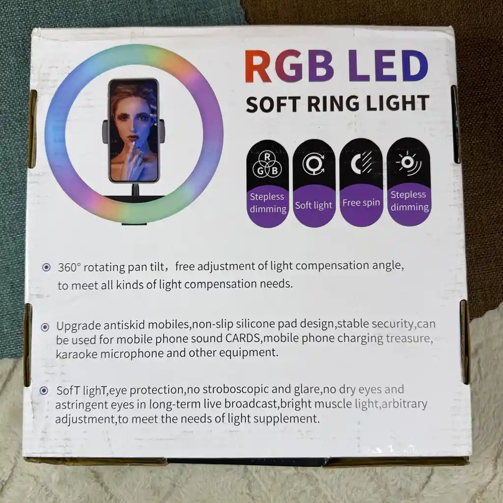 Aro De Luz Rgb Led 26cm + Tripode / Fotos / Videos / Tonos De Colores