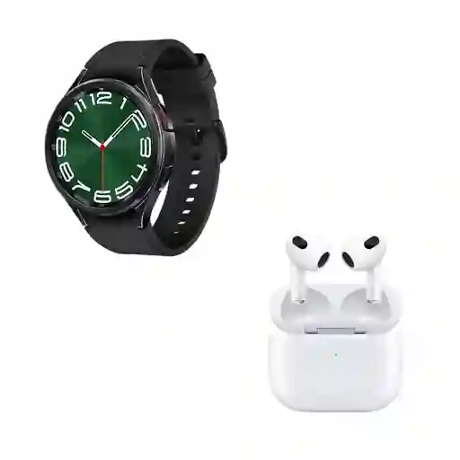 Smartwatch Samsung Galaxy Watch Clasic Samsung Replica Con Audifonos Airpods Serie 3