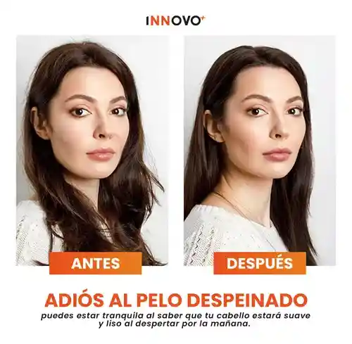 Fundas Para Almohada Satín Seda Cuida Cabello Piel Anti Friz Color Blanco Innovo