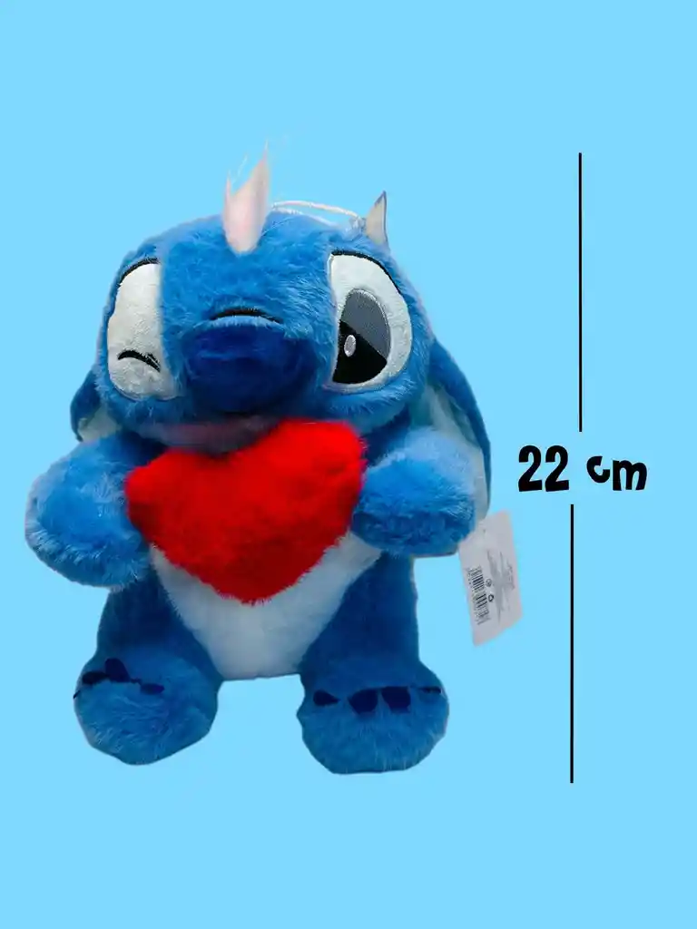 Peluche Regalo Stitch Con Corazón 22cm
