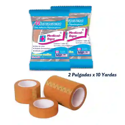 Microporo Piel 2" X 10 Yds Celofán Màxima Adhesividad
