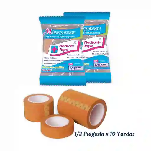 Microporo Piel 1/2" X 10 Yds Celofán Màxima Adhesividad