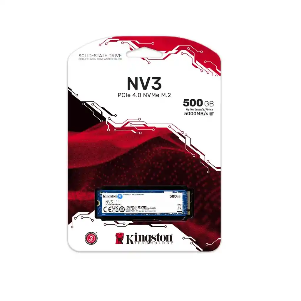 Unidad De Estado Solida Ssd 500gb Adata Nv3 M.2 2280 Pcie 4.0 Nvme