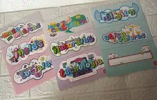 Stickers Para Marcar Cuadernos Lukis