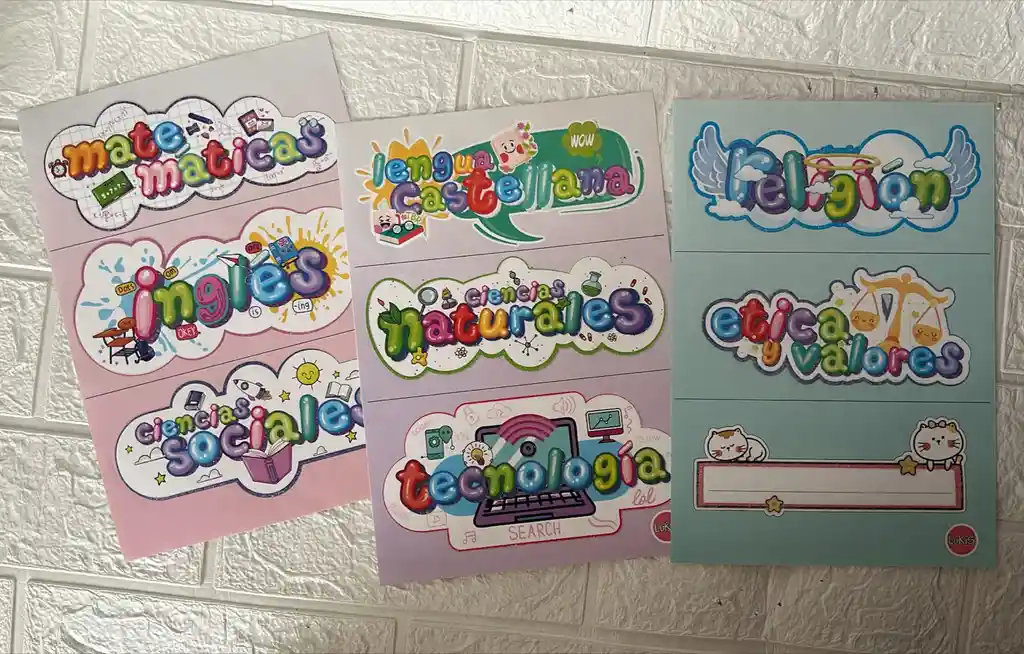 Stickers Para Marcar Cuadernos Lukis