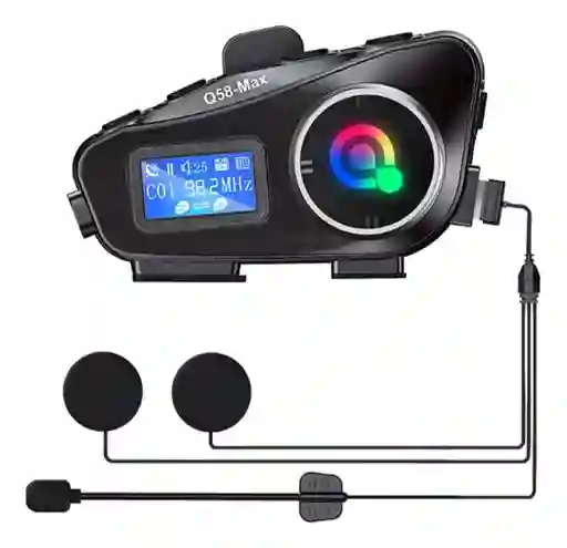 Intercomunicador Para Moto Q58 Rgb Musica Bluetooth