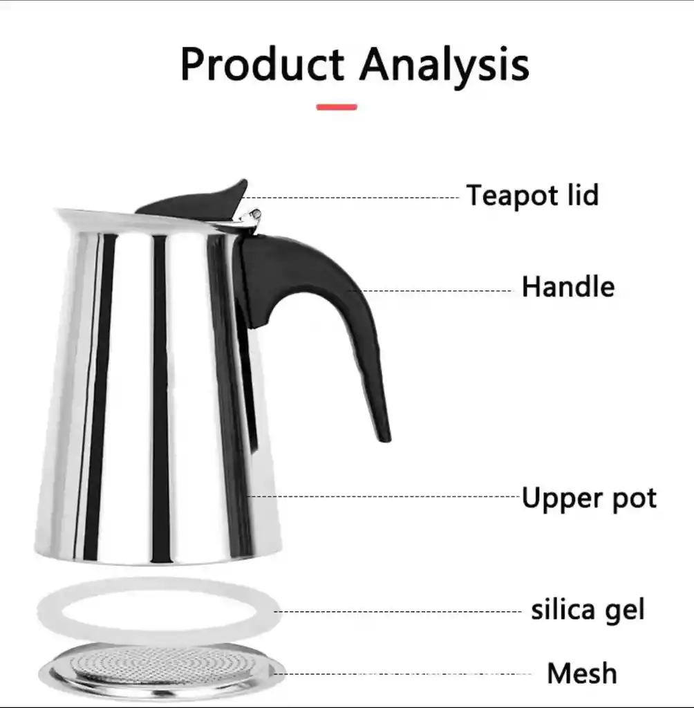 Cafetera Italiana Moka Espresso 6 Tazas
