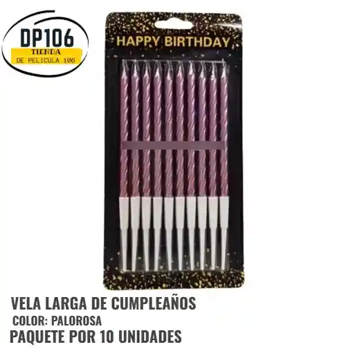 Velas Largas De Cumpleaños Palorosa X 10 Und