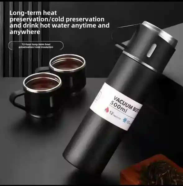 Termo Portatil Rosa Acero 500 Ml 3 Tazas