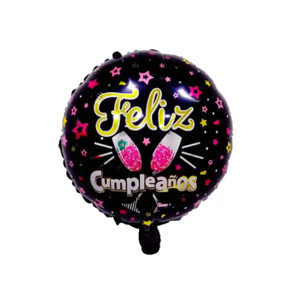 Globo Metalizado Feliz Cumpleaños Estrellas 18”
