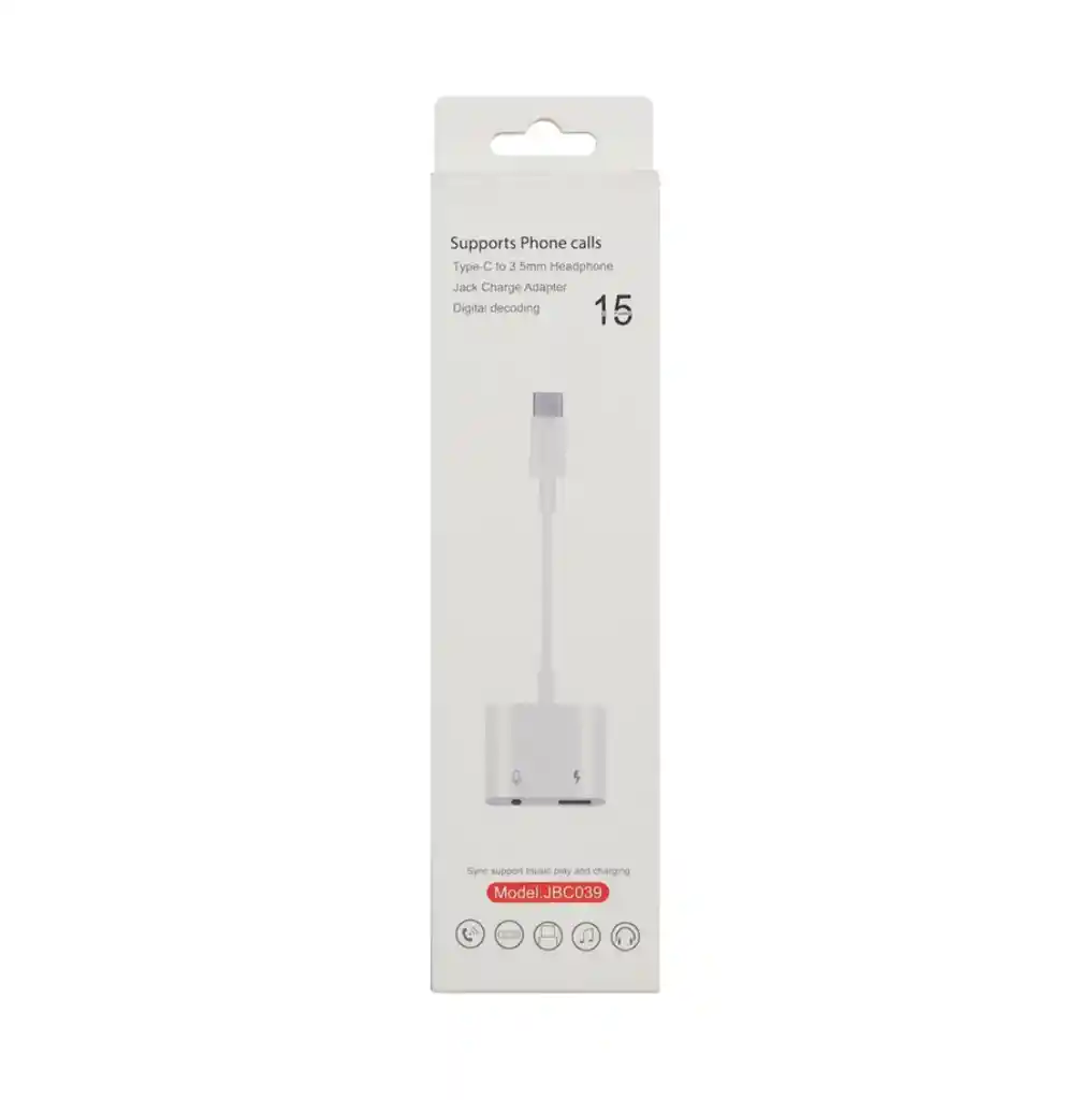 Adaptador Tipo C A 3.5mm + Carga