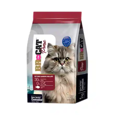 Br For Cat Pure Gatos Adultos Castrados Sabor Atún 1 Kg