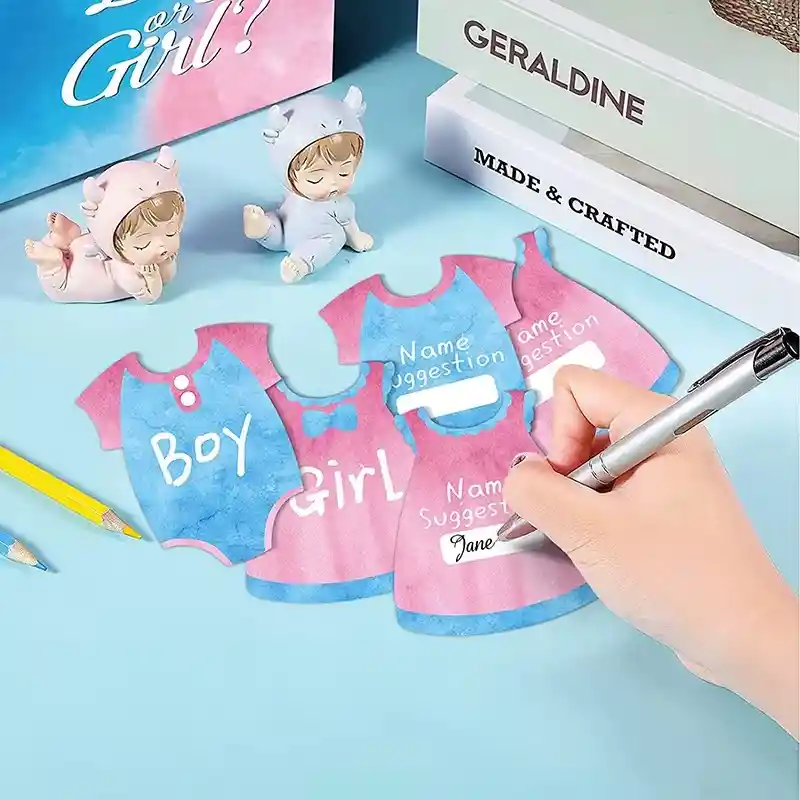 Caja Revelación De Género Votación Baby Shower Nombre