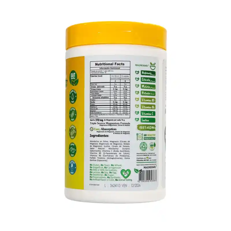 Magnesio Good Natural Polvo X 450g