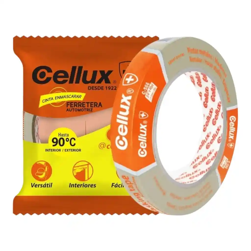 Cinta Enmascarar Cellux Ferretera Automotriz 1/2"