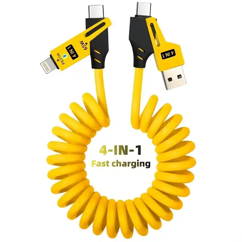Cable De Datos De Carga Rápida Universal 4-en-1 De Aleación De Zinc De 65w