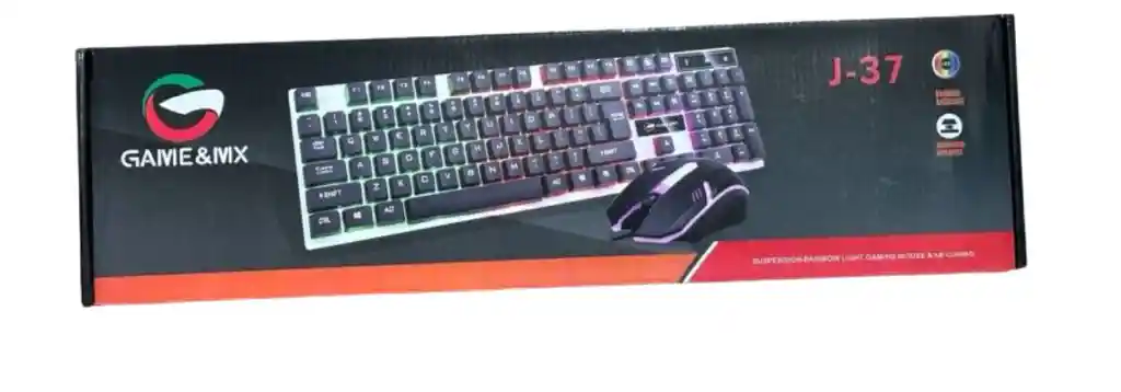 Combo J37 Teclado Gamer Y Mouse Retroiluminado