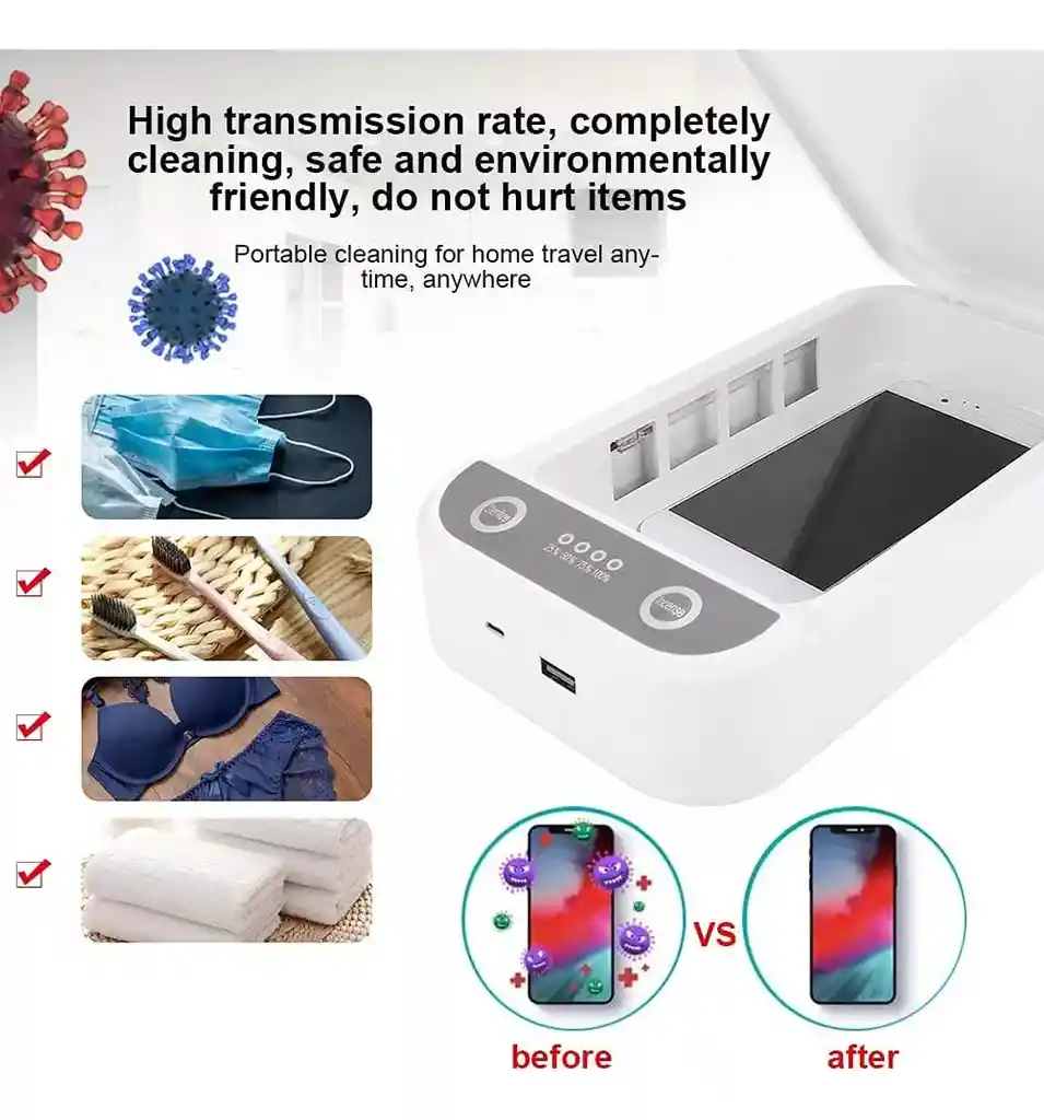 Caja Esterilizadora Uv Caja De Limpieza Con Luz Portatil