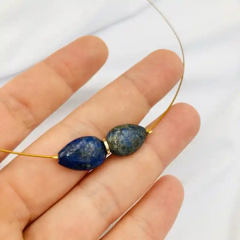 Collar Gotas De Lapislazuli