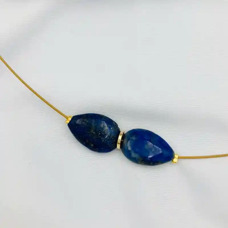 Collar Gotas De Lapislazuli