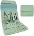 Kit Manicure Estuche De Lujo Corta Uñas Y Más, Acero Inoxidable