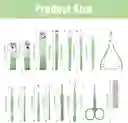 Kit Manicure Estuche De Lujo Corta Uñas Y Más, Acero Inoxidable