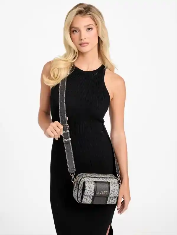 Bolso Guess Crossbody Negro Para Mujer Original